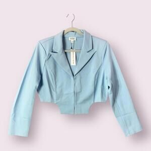 NWT The Drop‎ Frankie Tavares Blue Cropped Blazer Size XXL